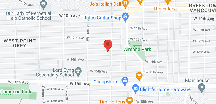 map of 3770 W 13TH AVENUE